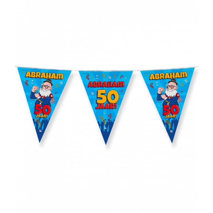 Vlaggenlijn Abraham 50 jaar 10m