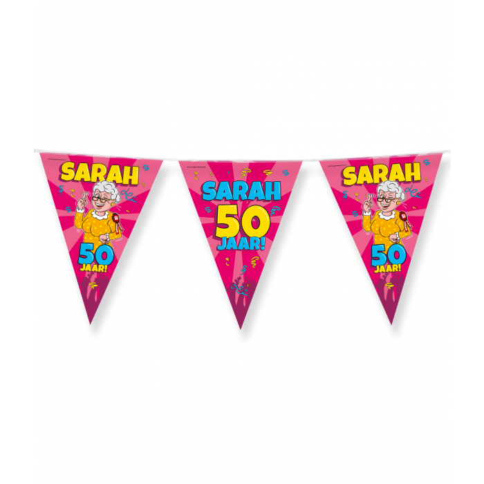 Vlaggenlijn Sarah 50 jaar 10m