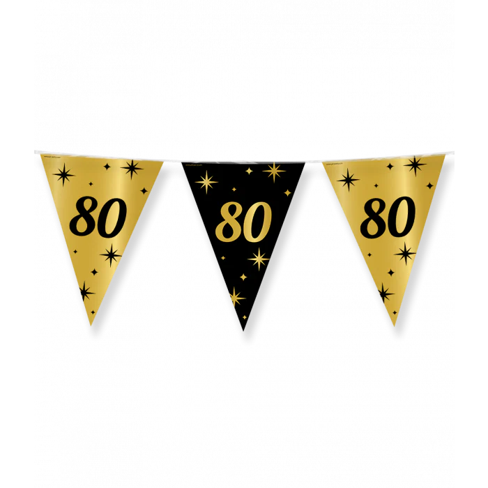 Vlaggenlijn Classy Party 10 m 80 Jaar