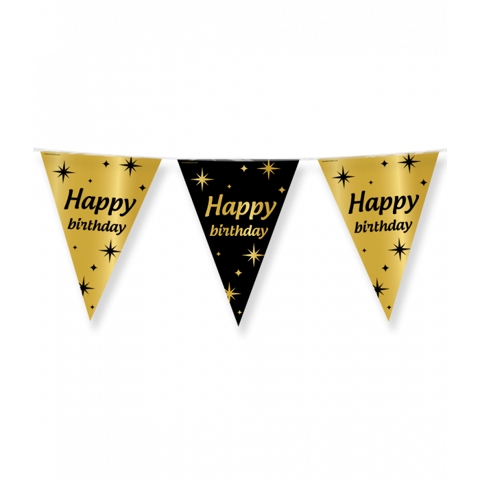 Vlaggenlijn Classy Party Happy Birthday 10 m