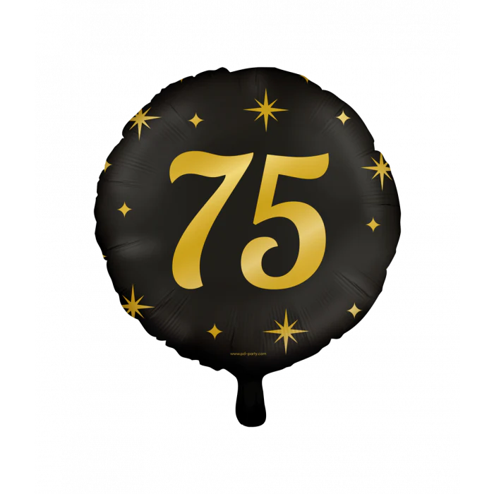 Folieballonnen Classy Party 75 Jaar 45 cm