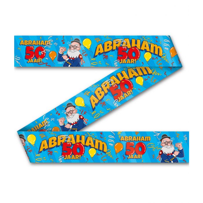 Party Tape Abraham 50 Jaar! 12m