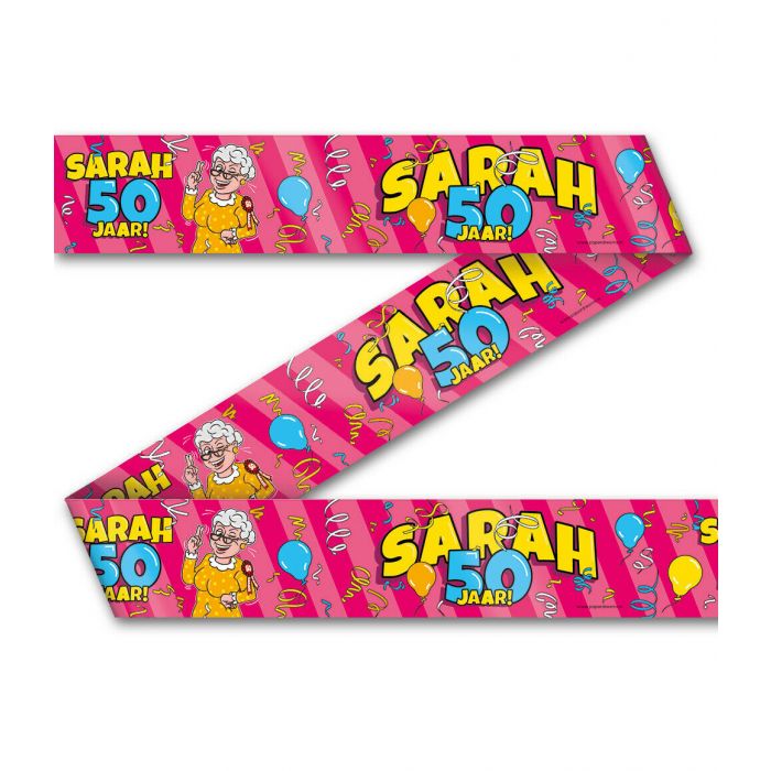 Party Tape Sarah 50 Jaar 12m