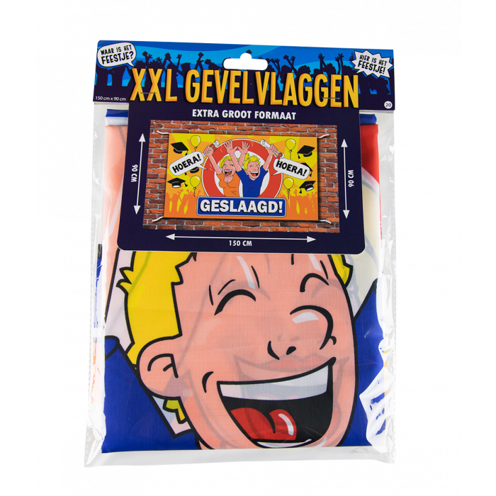 Gevelvlag XXL Geslaagd 150cm