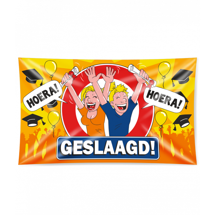 Gevelvlag XXL Geslaagd 150cm