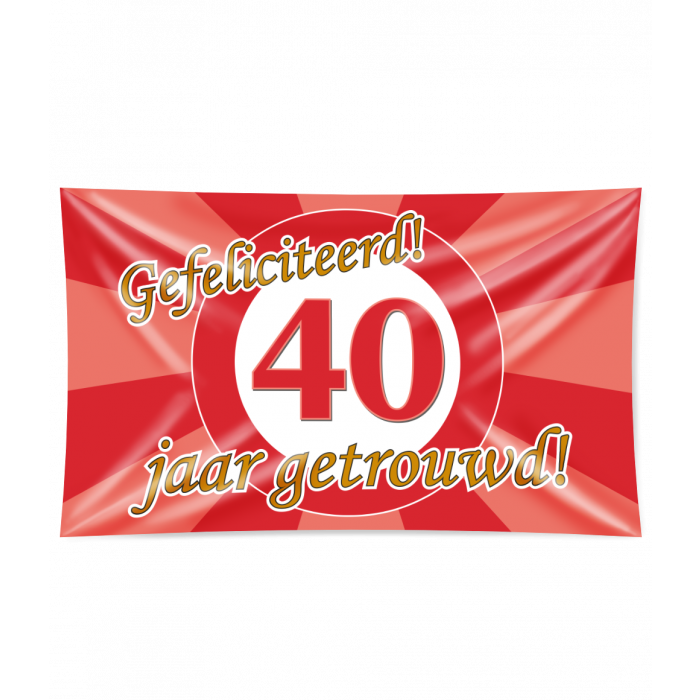 40 Jaar Gevelvlag 150cm