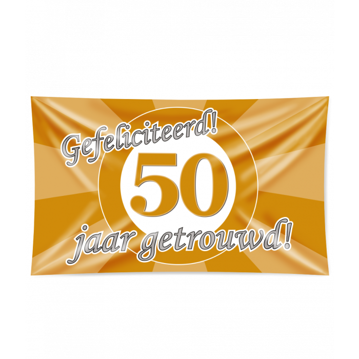 Gevelvlag 50 jaar Getrouwd 150cm