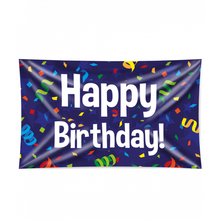 Gevelvlag XL Happy Birthday 150cm