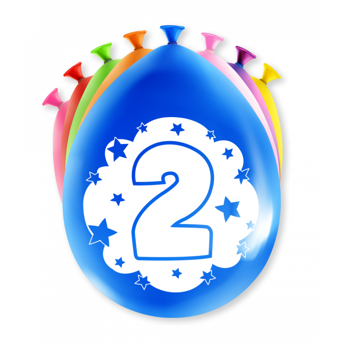 2 Jaar Ballonnen 8st