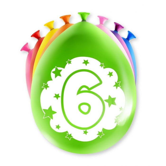 6 Jaar ballonnen 8st