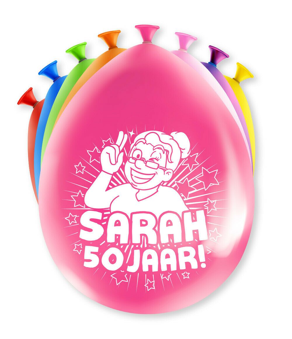 50 Jaar Sarah Ballonnen 30cm 8st