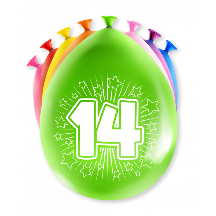 14 Jaar Ballonnen 30cm 8st
