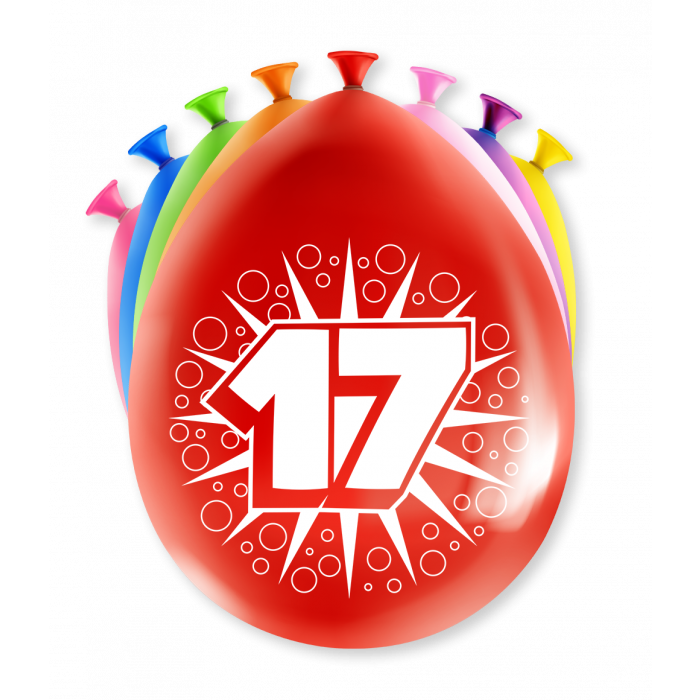 17 Jaar Ballonnen 30cm 8st