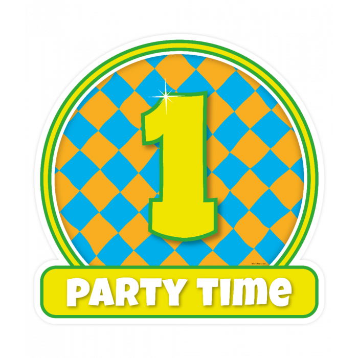 Huldeschild 1 Jaar Gekleurd 50cm