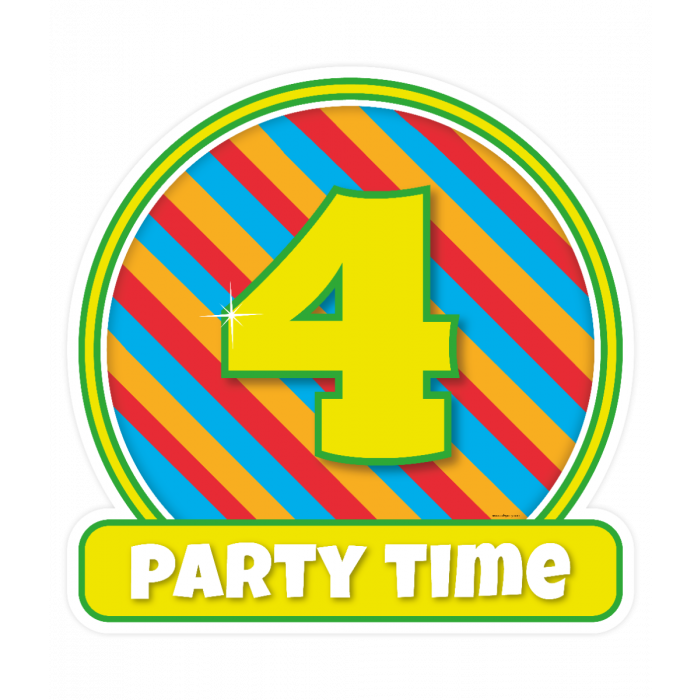 Huldeschild 4 Jaar Gekleurd 50cm