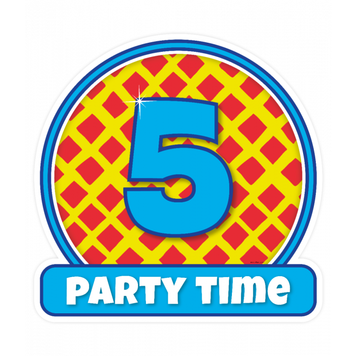 Huldeschild 5 Jaar Gekleurd 50cm