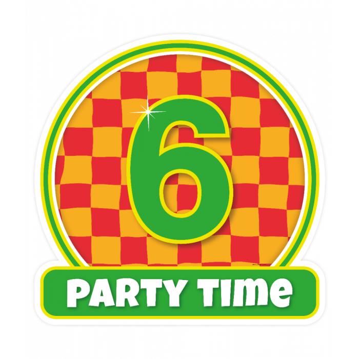 Huldeschild 6 Jaar Gekleurd 50cm