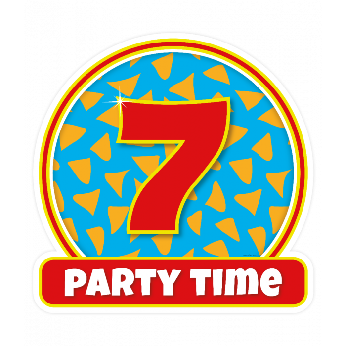 Huldeschild 7 Jaar Gekleurd 50cm