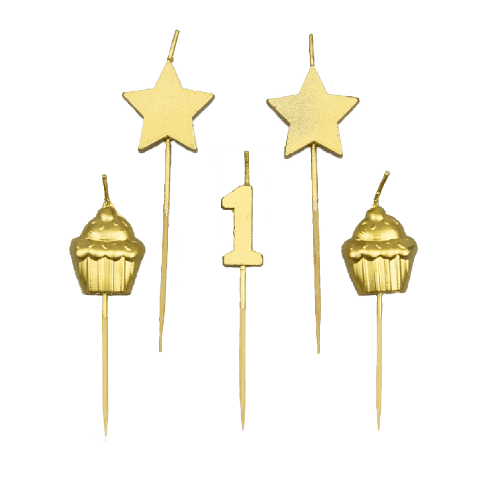 Party Kaarsjes 1 Jaar 10 cm