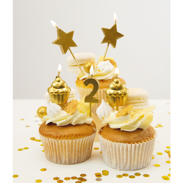 Party Kaarsjes 2 Jaar 10 cm