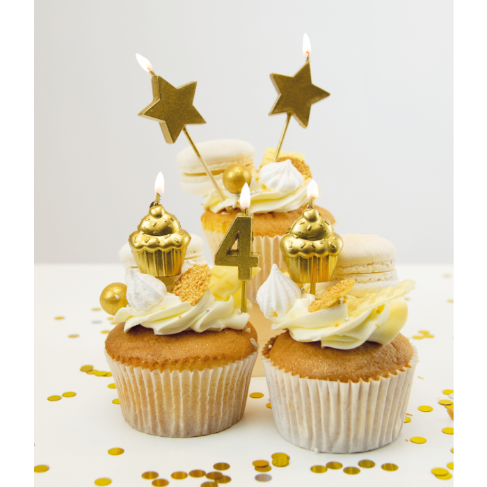 Party Kaarsjes 4 Jaar 10 cm