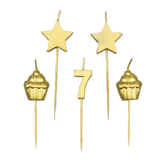 Party Kaarsjes 7 Jaar 10 cm