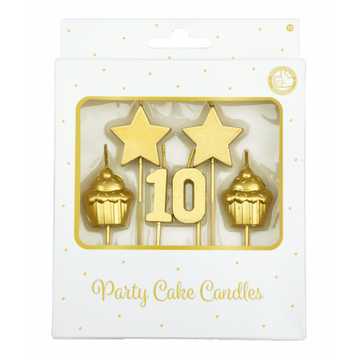 Party Kaarsjes 10 Jaar 10 cm