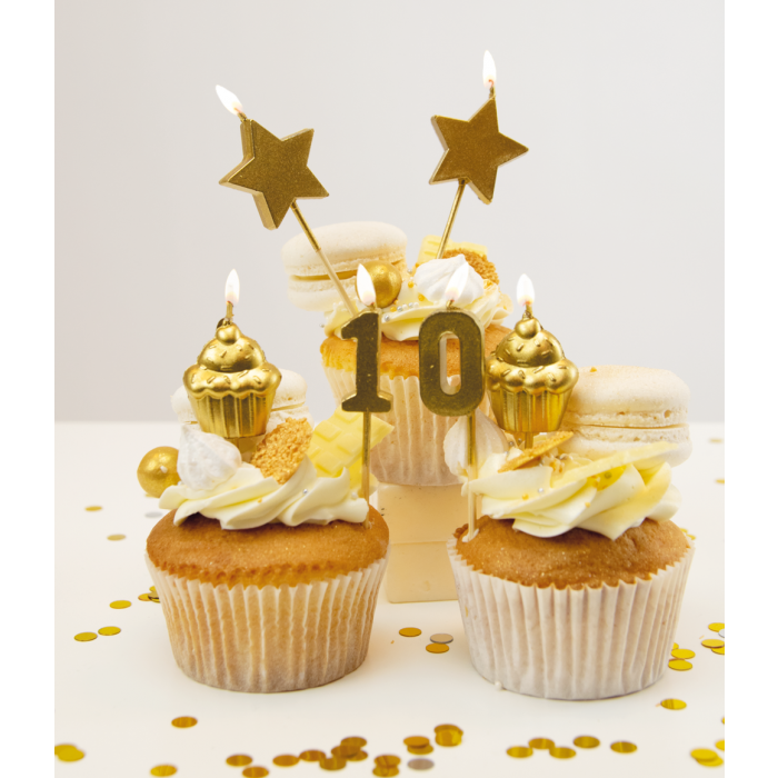 Party Kaarsjes 10 Jaar 10 cm