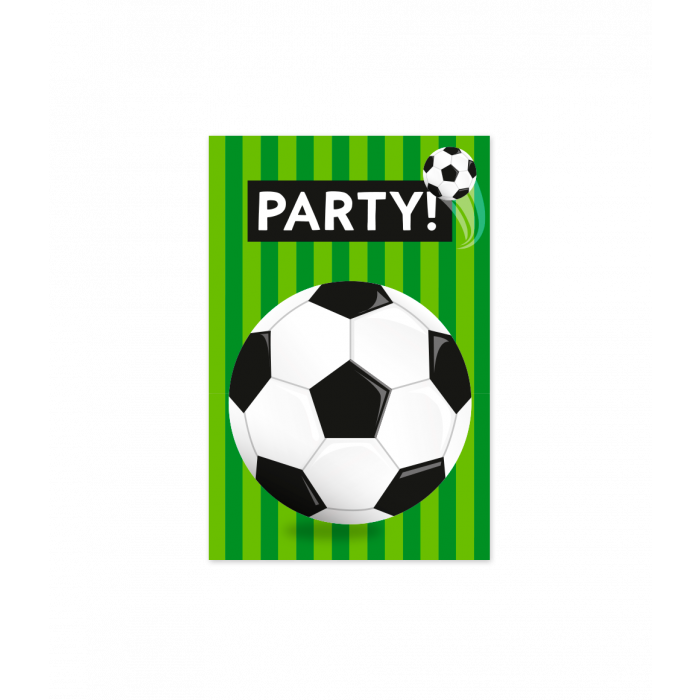 Uitnodigingskaarten Voetbal 6st