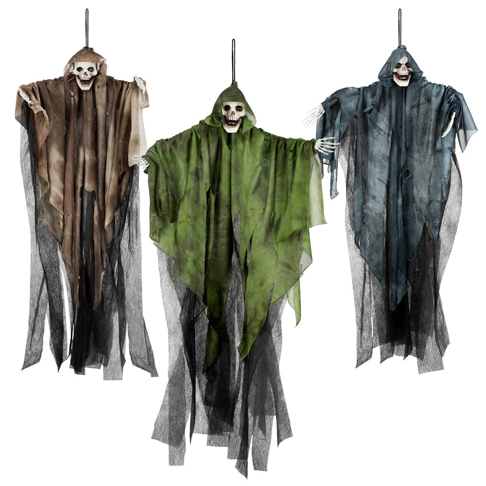 Halloween Schedelspook 65 cm – Hangdecoratie Spook met Schedel
