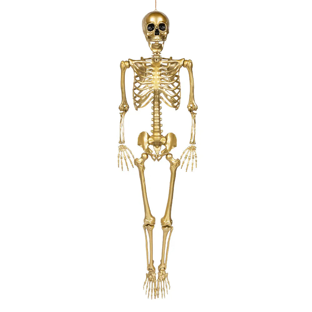 Halloween Skelet Goud XL 160 cm – Hangdecoratie Halloween