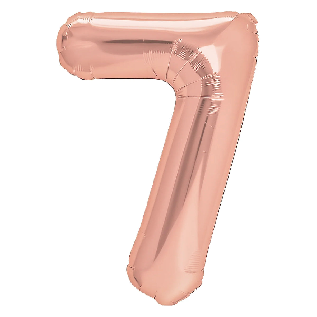 Folieballon Cijfer 7 Roségoud 40 cm – Geschikt voor Lucht en Helium
