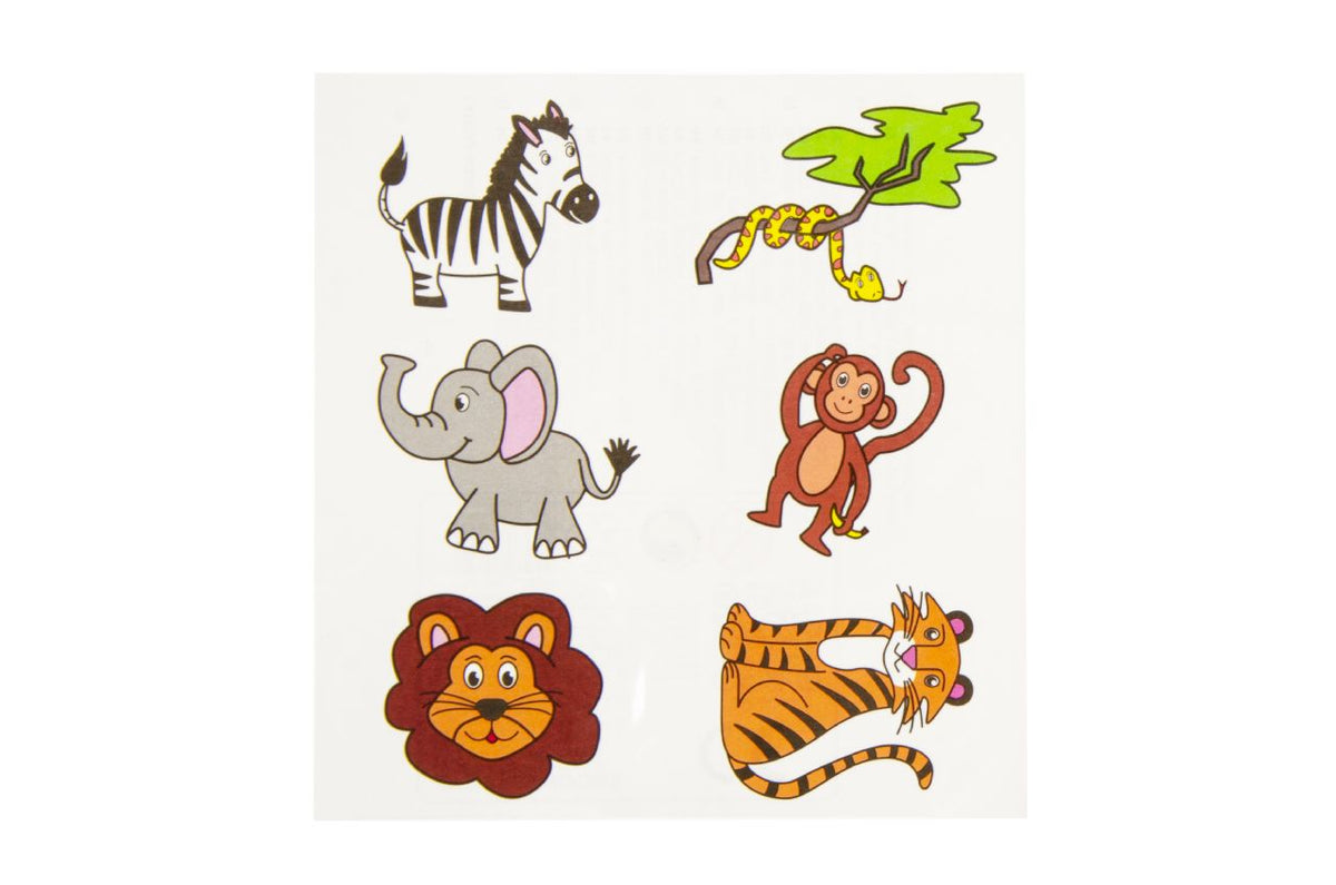 Tattoovel Wilde Dieren 12 Stuks