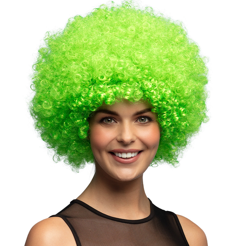 Groene Groove Pruik