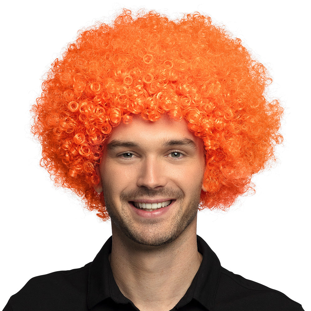Oranje Afro Pruik – Koningsdag EK WK & Disco Verkleedpruik