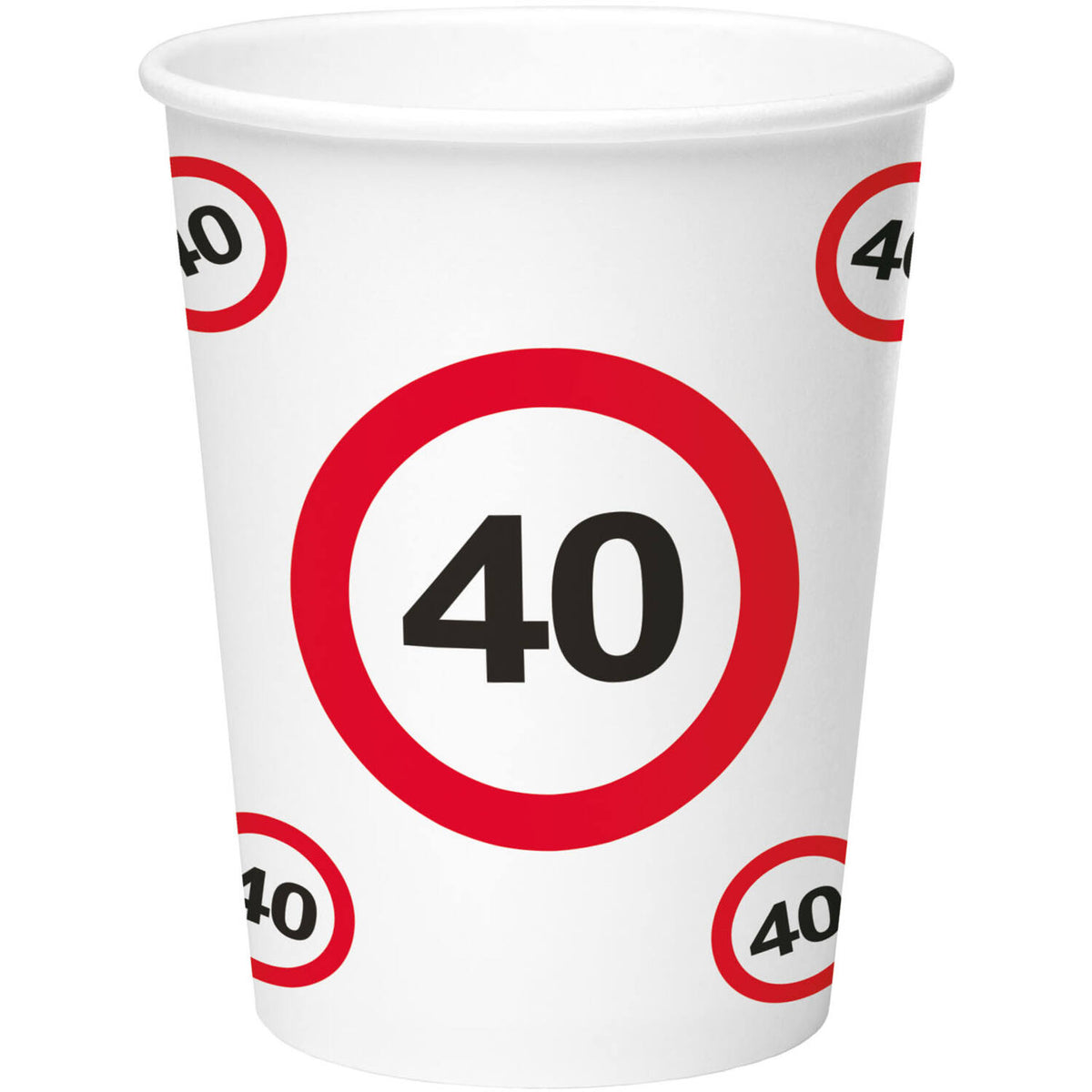 40 Jaar Verkeersbord Bekers 8st