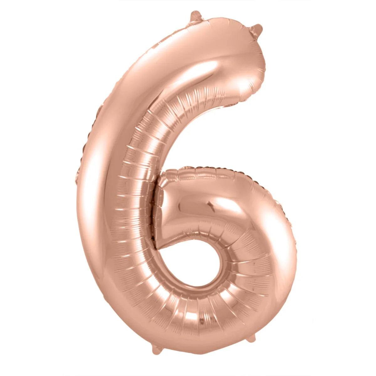 Folieballon 6 Jaar Roségoud XL 86 cm