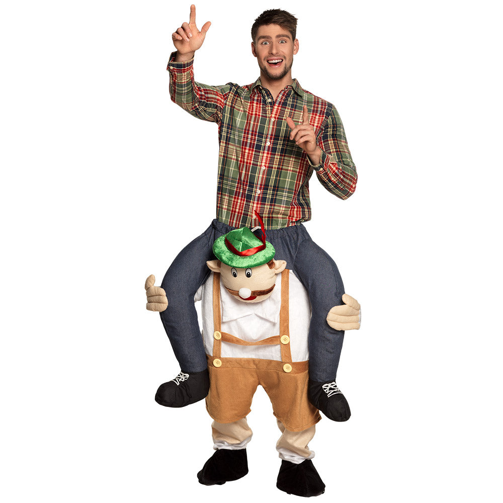 Oktoberfest Carry Me Kostuum Volwassenen – Grappig Beiers Verkleedkostuum – Bierfeest & Carnaval