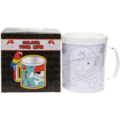 Kleur je eigen beker Piraat 250ml