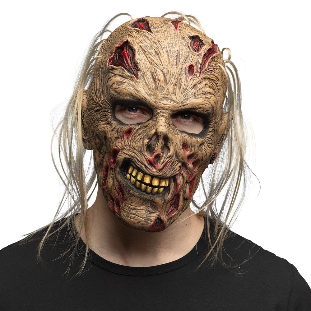 Zombie Masker Latex – Halloween Hoofdmasker Grumble met Haar
