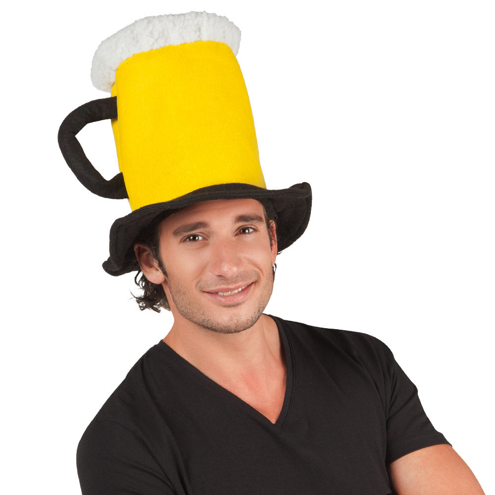 Bier Hoed 59 cm – Oktoberfest Hoed Volwassenen – Grappige Bierfeest Hoed – Carnaval Accessoire
