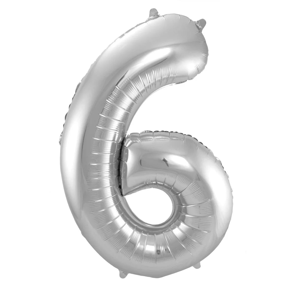 Folieballon 6 Jaar Zilver 40 cm
