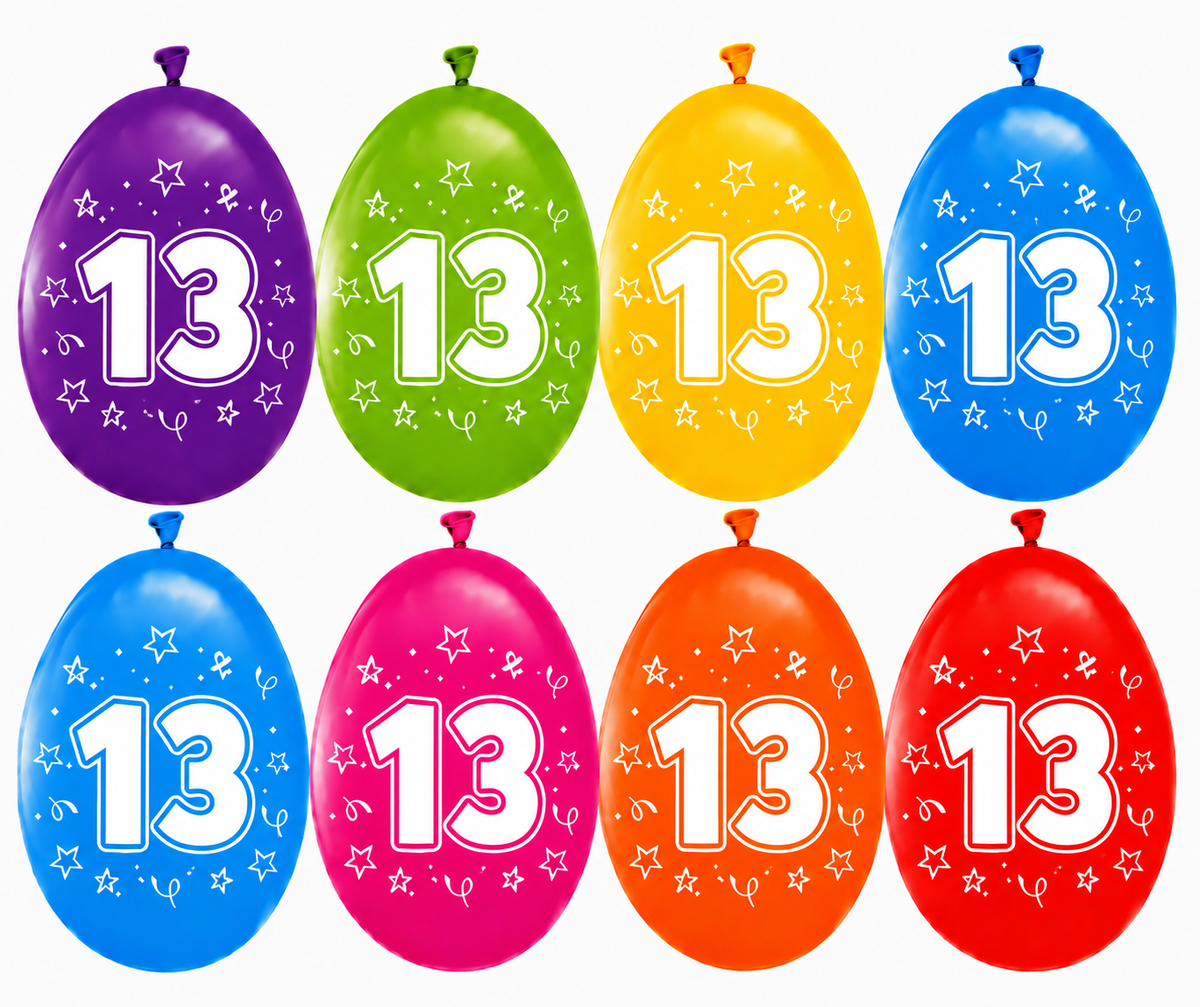 13 Jaar Ballonnen 30cm 8st