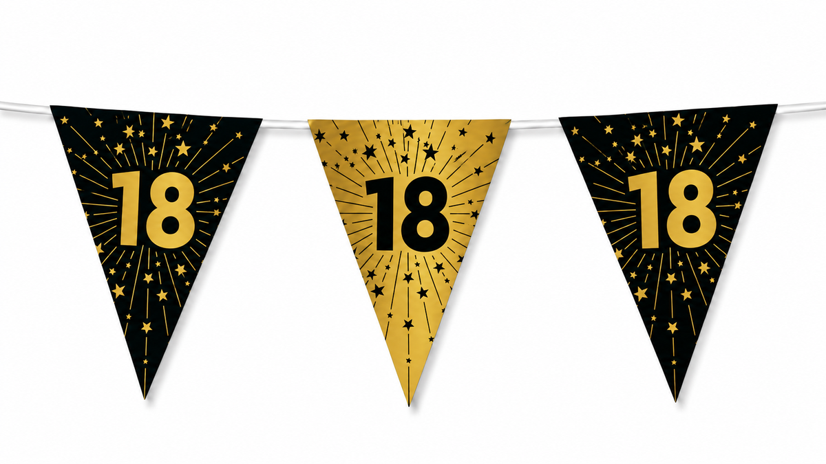 18 Jaar Slinger Goud Zwart 10m