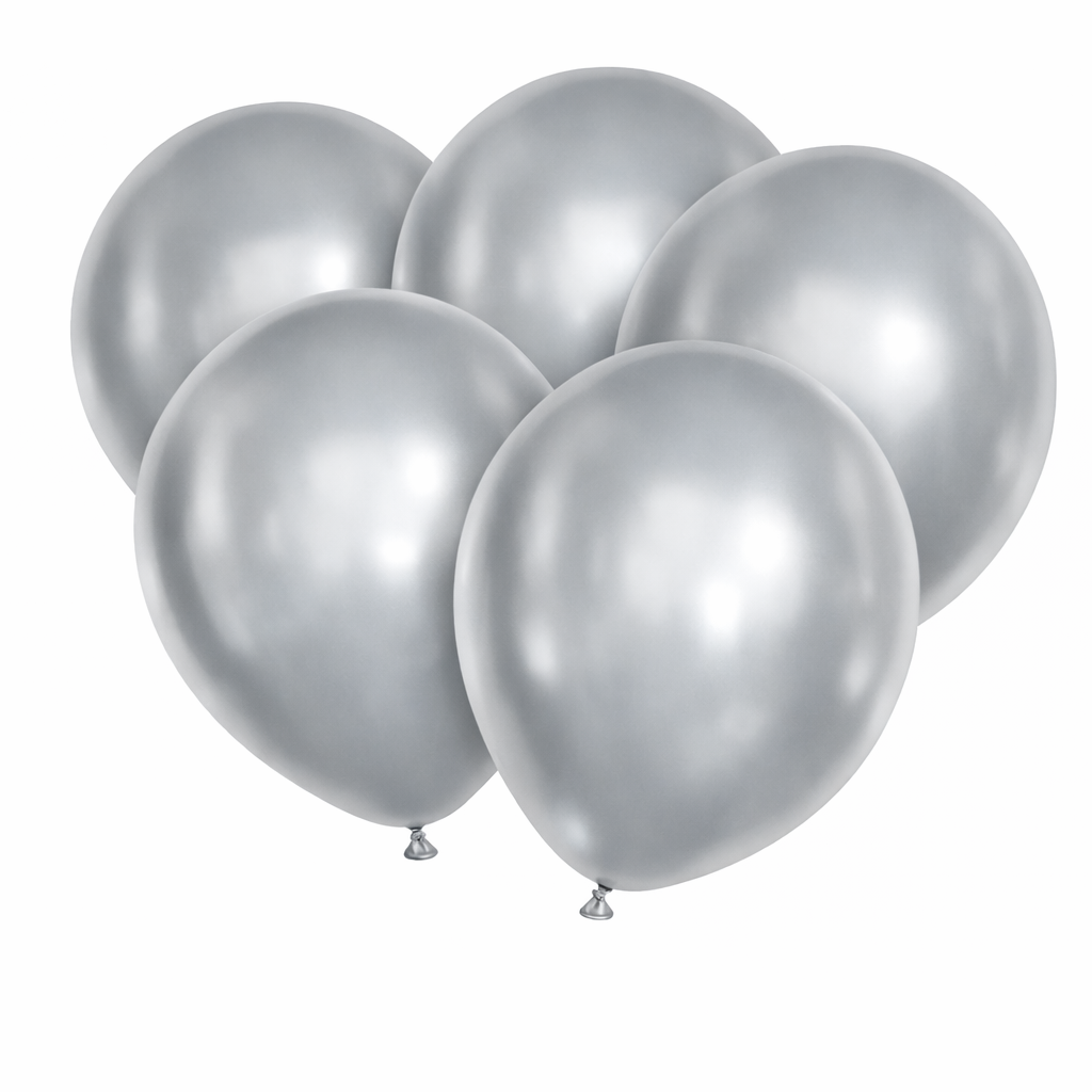 Zilveren Metallic Ballonnen 30cm - 10 of 50st