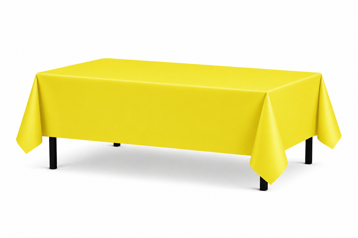 Geel Tafelkleed 137 x 274 cm – Feest Tafelkleed Waterdicht – Tafeldecoratie