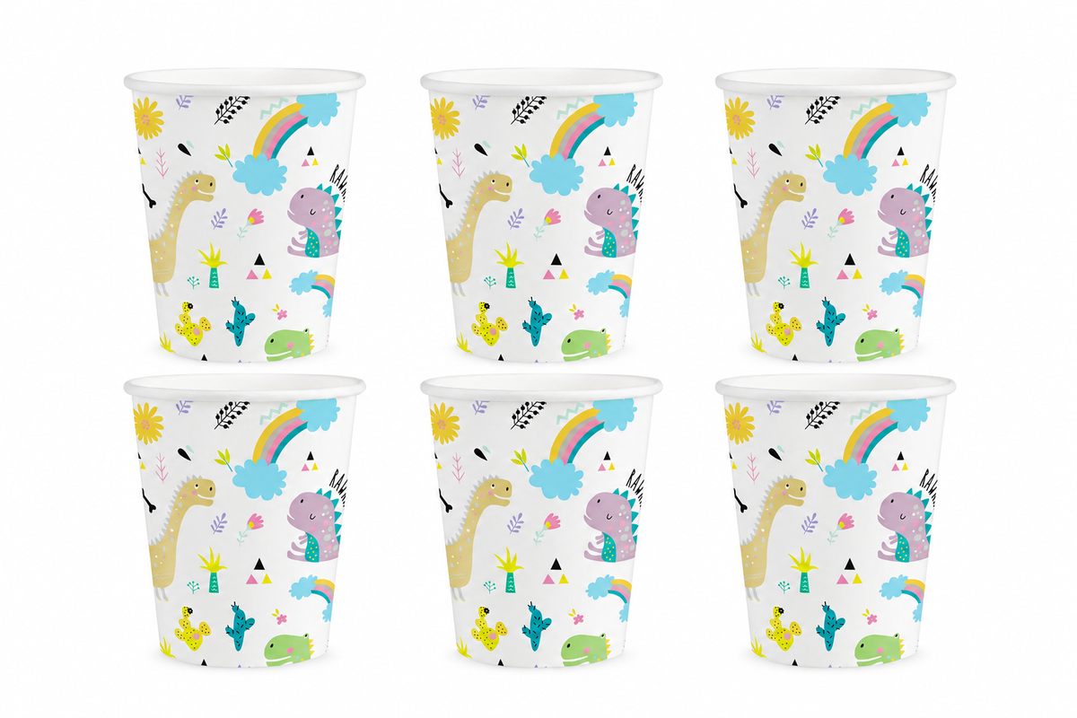 Drinkbeker Dinosaurus 220ml 6st