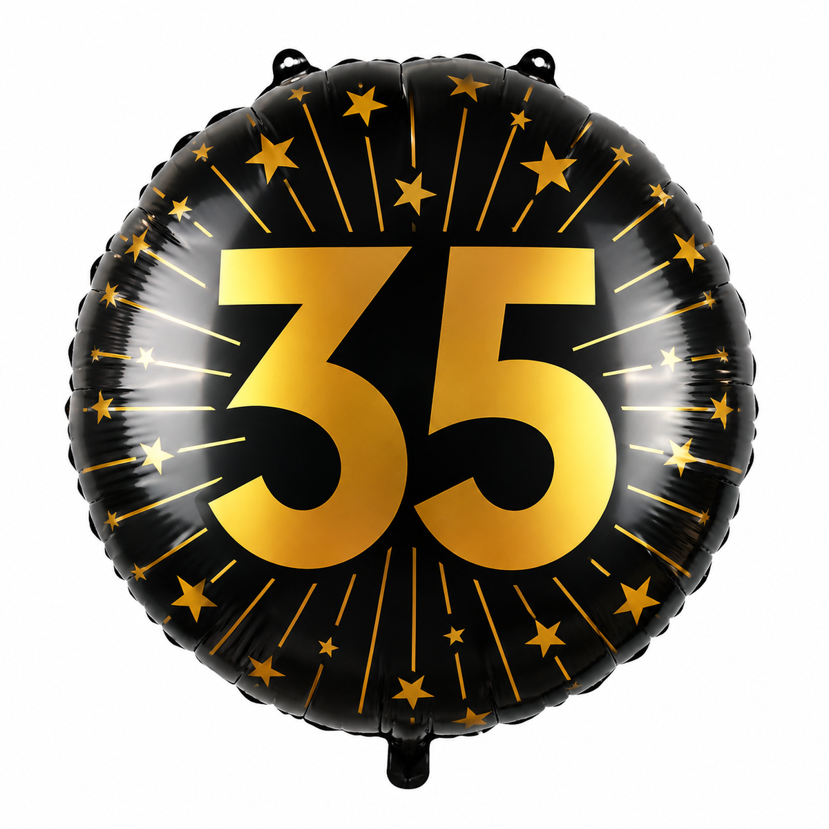 Helium Ballon 35 Jaar Zwart Goud 45cm