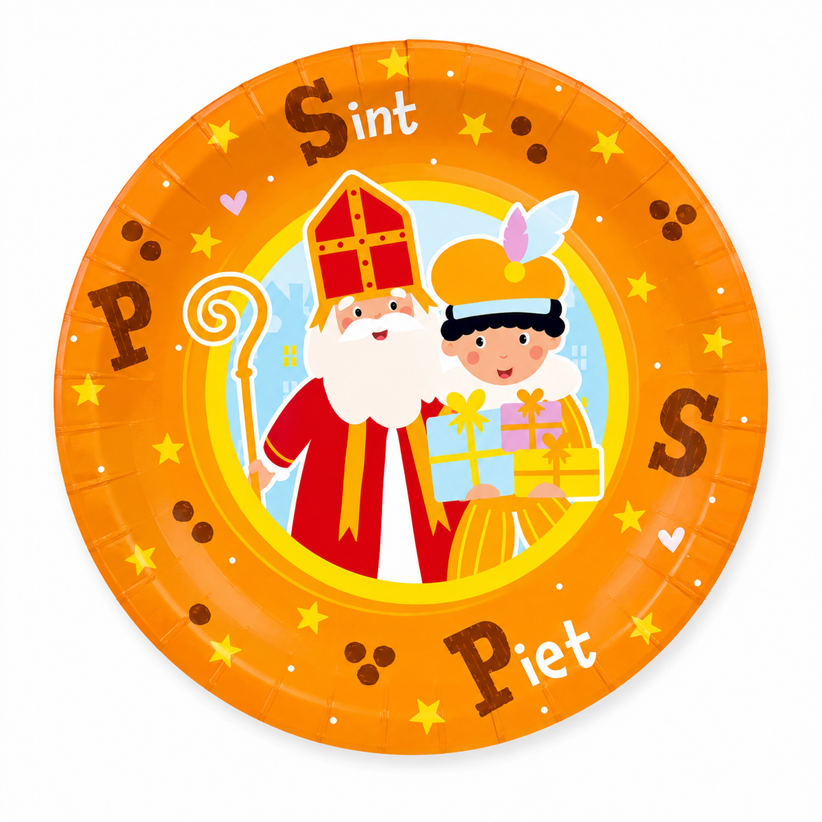 Sinterklaas Bordjes 23 cm – 8 Stuks – Kartonnen Feestbordjes – Pakjesavond