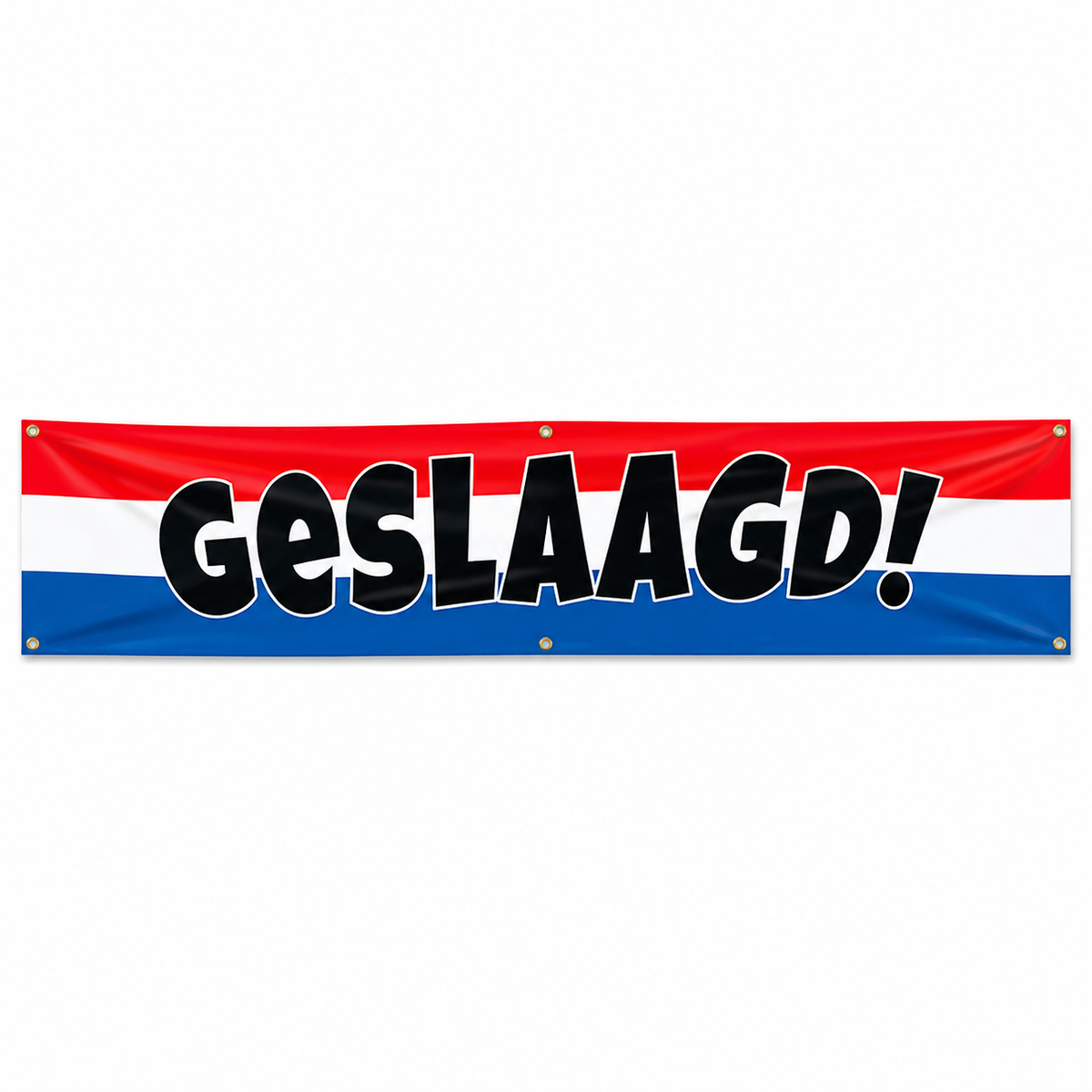 XXL Flag Banner Geslaagd Rood Wit Blauw 180cm